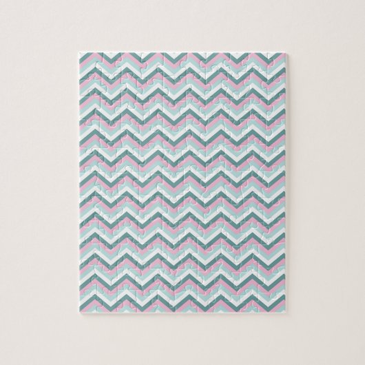 Ocean Mist Chevron Pattern Legpuzzel (Verticaal)
