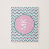 Ocean Mist Chevron Pattern Legpuzzel (Verticaal)