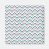 Ocean Mist Chevron Pattern Magneet (Voorkant)