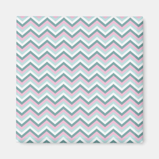 Ocean Mist Chevron Pattern Magneet (Voorkant)
