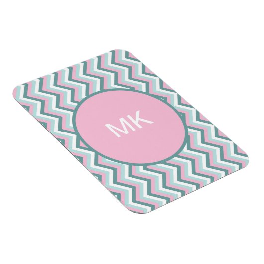 Ocean Mist Chevron Pattern Magneet (Rechterzijde)