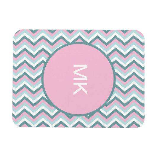 Ocean Mist Chevron Pattern Magneet (Horizontaal)