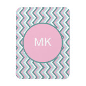 Ocean Mist Chevron Pattern Magneet (Verticaal)