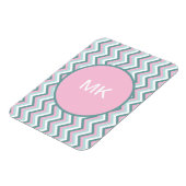 Ocean Mist Chevron Pattern Magneet (Linkerzijde)