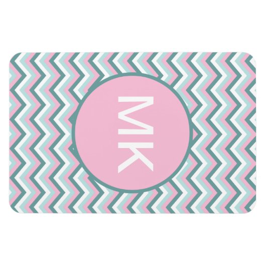 Ocean Mist Chevron Pattern Magneet (Horizontaal)