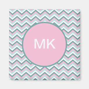 Ocean Mist Chevron Pattern Magneet