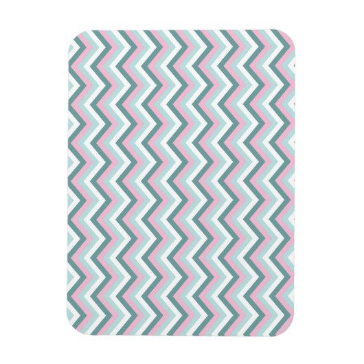 Ocean Mist Chevron Pattern Magneet (Verticaal)