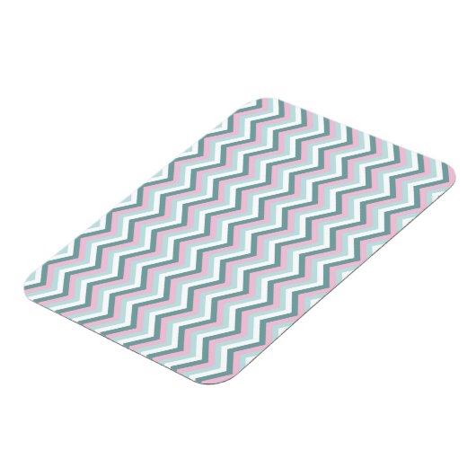 Ocean Mist Chevron Pattern Magneet (Linkerzijde)