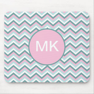 Ocean Mist Chevron Pattern Muismat