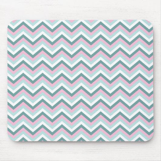 Ocean Mist Chevron Pattern Muismat (Voorkant)