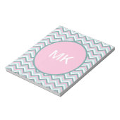 Ocean Mist Chevron Pattern Notitieblok (Linkerzijde)