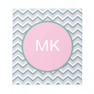 Ocean Mist Chevron Pattern Notitieblok