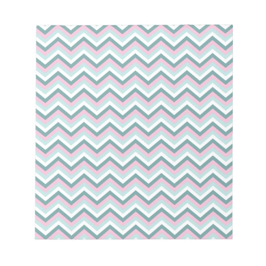 Ocean Mist Chevron Pattern Notitieblok (Voorkant)