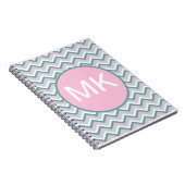 Ocean Mist Chevron Pattern Notitieboek (Rechterzijde)