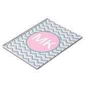 Ocean Mist Chevron Pattern Notitieboek (Linkerzijde)