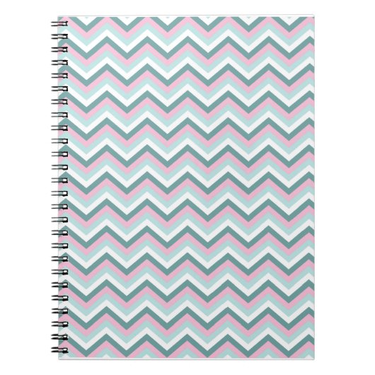 Ocean Mist Chevron Pattern Notitieboek (Voorkant)