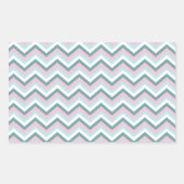 Ocean Mist Chevron Pattern Rechthoekige Sticker (Voorkant)