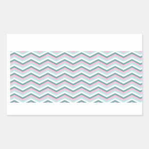 Ocean Mist Chevron Pattern Rechthoekige Sticker