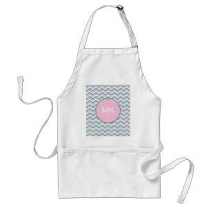 Ocean Mist Chevron Pattern Standaard Schort