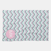 Ocean Mist Chevron Pattern Theedoek (Horizontaal)