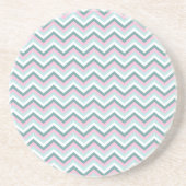 Ocean Mist Chevron Pattern Zandsteen Onderzetter (Voorkant)