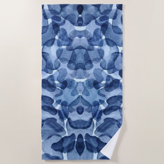 Ocean Mist-Waterverf Strandlaken (Voorkant)