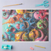 Ocean Monsters Kleurrijke Decoupage Tissuepapier (Craft)