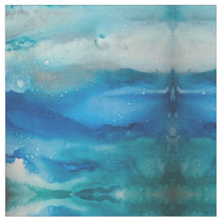 Ocean Moods Fabric | Stijl #4 | Blauwe strand Stof