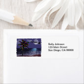 Ocean Moonlight kerstfeestdag Etiket (Insitu)