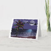 Ocean Moonlight Kerstmis Feestdagen Kaart (Voorkant)