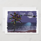 Ocean Moonlight Kerstmis met Santa Kaart (Voorkant)