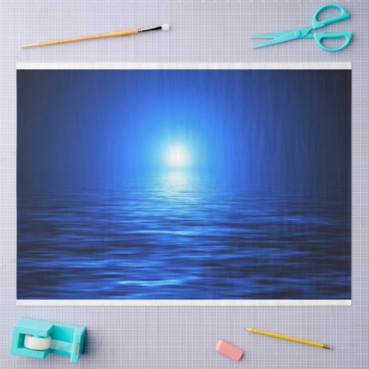 Ocean Moonlight-ontkoppelingspagina Tissuepapier (Craft)