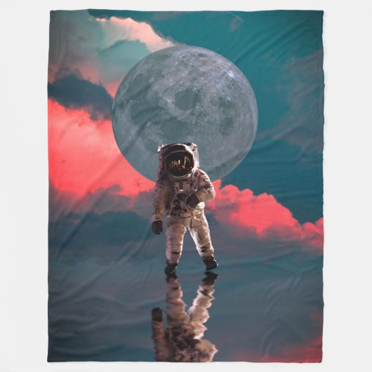 Ocean Moonwalk Fleece Deken (Voorkant)