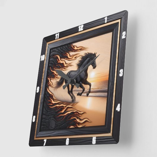 Ocean Morgan Ride: Charred Grain Afbeelding. Vierkante Klok (Hoek)