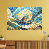ocean mosaic 004 canvas afdruk (Insitu (Woonkamer))