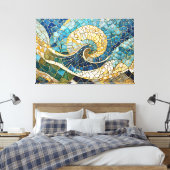 ocean mosaic 004 canvas afdruk (Insitu (Slaapkamer))