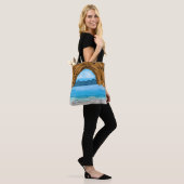 Ocean, Mountain en Canyon Blue Skies Witte Wolken Tote Bag (Op model)