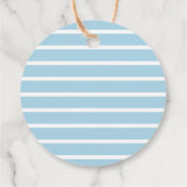 Ocean Mountain Lighthouse Blue Waterverf Wedding Bedankjes Labels (Achterkant)