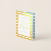 Ocean Mountain Lighthouse Wedding Save the Date Folie Kaarten (Voorkant)