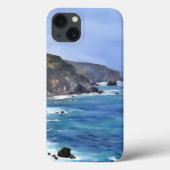 Ocean Mountains Beach Art Telefoonhoes Case-Mate iPhone Case (Achterkant)