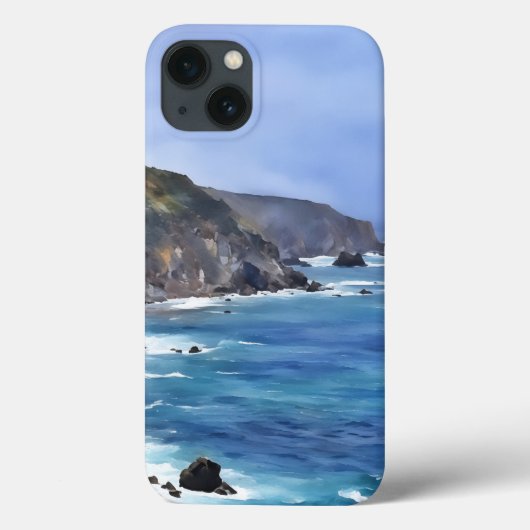 Ocean Mountains Beach Art Telefoonhoes Case-Mate iPhone Case (Achterkant)