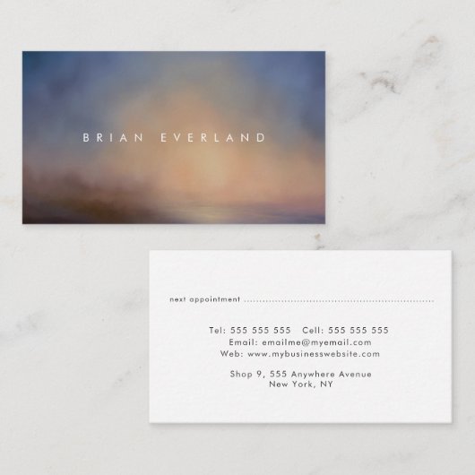 Ocean Mystery Contact Profile Appointment Card Afsprakenkaartje (Voorkant / Achterkant)