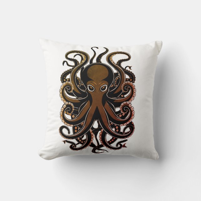 Ocean Mystique Octopus Design Kussen (Voorkant)