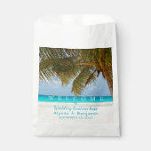 Ocean n Palm Trees Destination Wedding Welcome Bedankzakje (Voorkant)