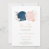 Ocean Navy en Blush Roze Geslacht Onthullen Hij Of Kaart (Voorkant)