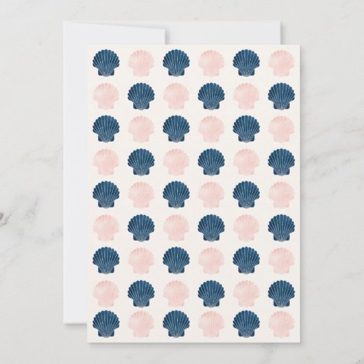 Ocean Navy en Blush Roze Geslacht Onthullen Hij Of Kaart (Achterkant)