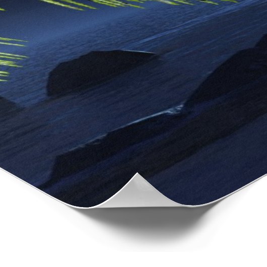 Ocean Night Moon Afdrukken instellen Poster (Hoek)