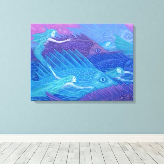 Ocean nomads canvas afdruk (Insitu (Houten vloer))