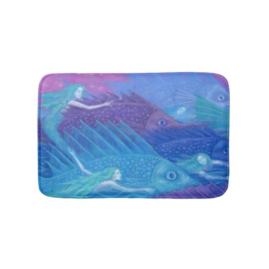 Ocean Nomads, Nautical Fantasy Art Mermaids & Fish Badmat (Voorkant)