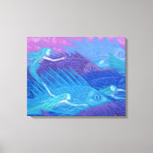 Ocean Nomads, Nautical Fantasy Art Mermaids & Fish Canvas Afdruk (Voorkant)